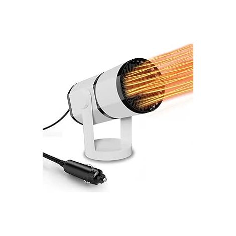 2-in-1-Autoheizung, 12V 150W Autolüfterheizung mit 360°-Drehung, tragbar, schnelle Aufheizung mit Zigarettenanzünderstecker, Auto-Entfroster und -Entfeuchter