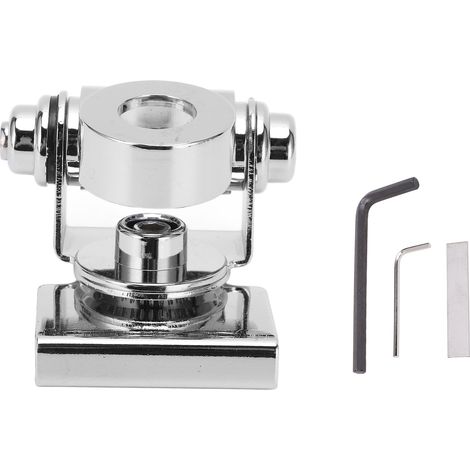 Support d'antenne radio métal argenté, orifice 16 mm, angle réglable pour Kenwood voiture camion (1/5)