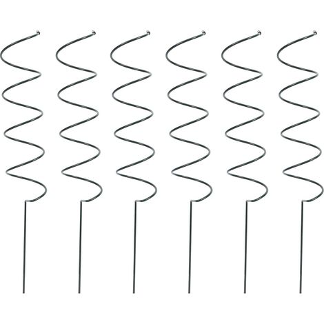 6 Pièces Vert Eisen Spirale Pflanzenstützpfahl zur Führung