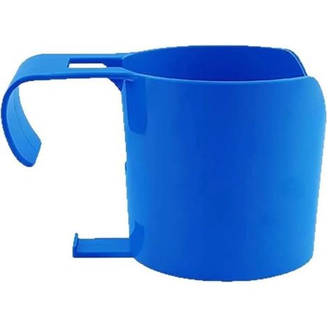 Poolside Porte-gobelet à suspendre pour bord de piscine – Plateau en plastique pour tasses et bocaux 9,5 x 9 x 15 cm (porte-gobelet bleu) (1/5)