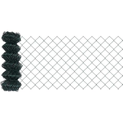 Clôture de jardin, Clôture en Chaîne Verte 0,8x10 m Acier CFW17566 (1/4)