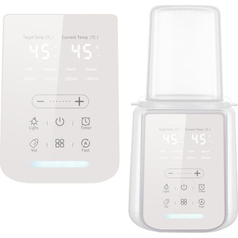 8-in-1 Flaschenwärmer – Multifunktionaler Babynahrungswärmer mit Nachtlicht und Timer, ideal für unterwegs, erhält die Nährstoffe der Muttermilch, kompatibel mit allen Flaschen