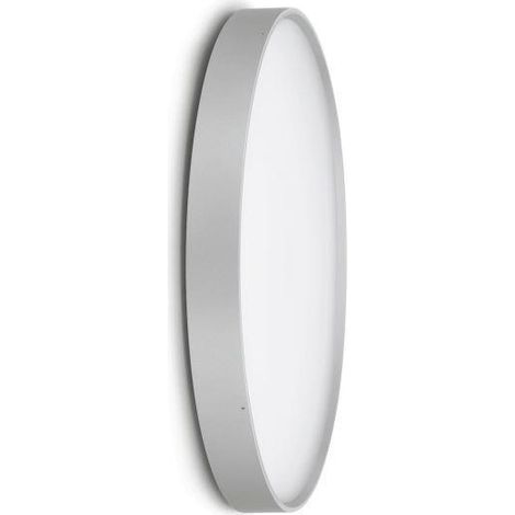 Lampada led da muro/soffitto lombardo ola 500 colore scocca grigio, colore luce bianca naturale 4000k, 42w, 5500 lumen, lom ll14401gn