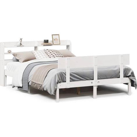 Maison Exclusive - Letto senza Materasso Bianco 140x200 cm Legno Massello di Pino