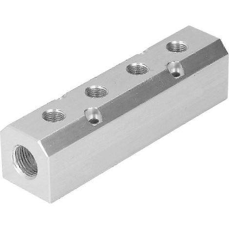 Collecteur d'air pneumatique en aluminium SY40-02-4F, grand débit, entrée G1/2, sortie G1/4 (1/5)