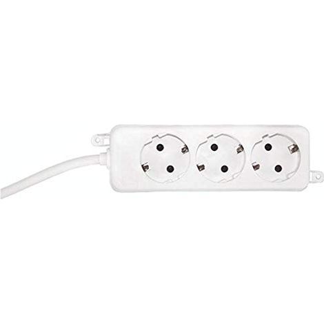 BACHMANN 387.275S MULTIPRISE SANS SCHALTER BLANC SCHUTZKONTAKT 1ST.