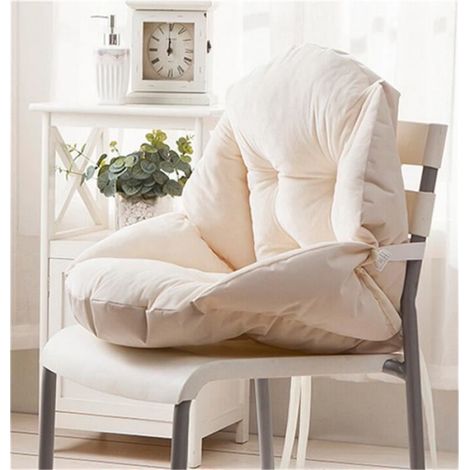 Coussin Chaise Forme Coquille - Velours Et Coton - Pour Chaise Jardin Fauteuil Terrasse Balcon - 48 X 40 Cm - 1 Pièce (1/4)