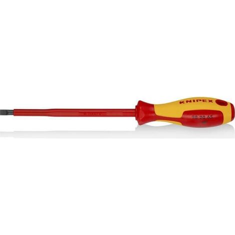 KNIPEX 98 20 65 Giraviti per elettricisti per viti con intaglio impugnatura isolante, in materiale bicomponente, collaudato VDE brunita 262 mm (1/2)