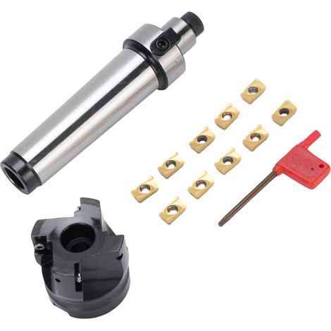Jeu de fraises à surfacer MT4-FMB22, porte-outil 400R-50-22, fraise à surfacer à 4 dents avec 10 plaquettes APMT1604 (1/5)