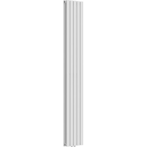 Radiatore a pannelli di design doppio 1122 watt acciaio 180 x 30 x 8 cm bianco 030010475