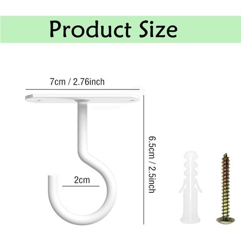 Lot De 3 Crochets De Plafond Pour Plantes - Support Mural Métal Robuste 25kg