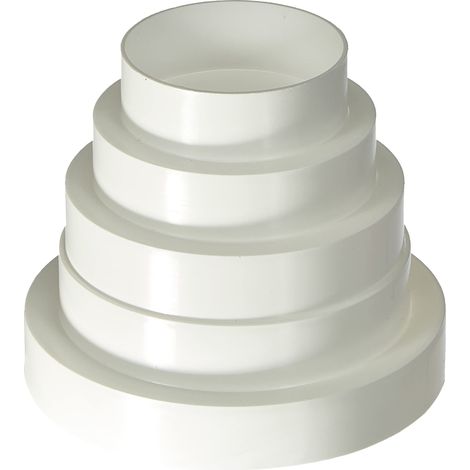 Ø 80, 100, 120, 125, 150 mm, connettore riduttore in PVC, riduttore, tubo di transizione, ventilazione, condotto di ventilazione, ventilatore universale, Ø 80-150 mm (1/3)