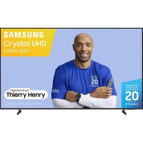 Téléviseur Samsung Crystal UHD 85" U7025F 2025 4K Smart LED Gaming Hub Tizen noir