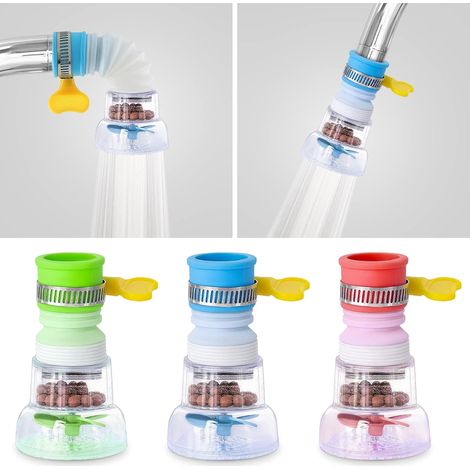 [JAMAIS UTILISÉ]Robinet de cuisine rotatif et rétractable universel avec rallonge filtre anti éclaboussures pour évier douche robinetterie