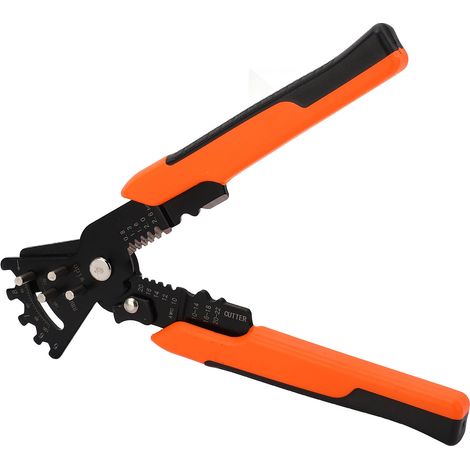Abisolier- und Schneidezange für orange und rote Drähte, Multifunktions-Elektrikerzange, Abisolierzange (1/5)