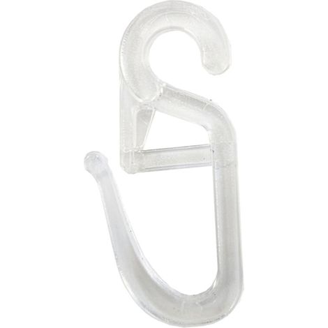 120 Pcs Crochet Rideaux, Clips de Rideau en Plastique, Roulant Crochets de Rideaux Transparent pour Voie Type Rideau