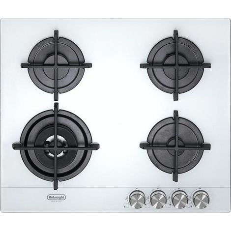 Table de cuisson De'Longhi NSL 460 B Blanc Encastrable 60 cm Gaz 4 Feux