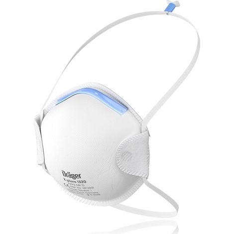 Dräger X-plore 1320 FFP2 Masque de protection respiratoire  Protection buccale comme filtre efficace contre les poussières fines et les particules  20 masques respiratoires en taille universelle