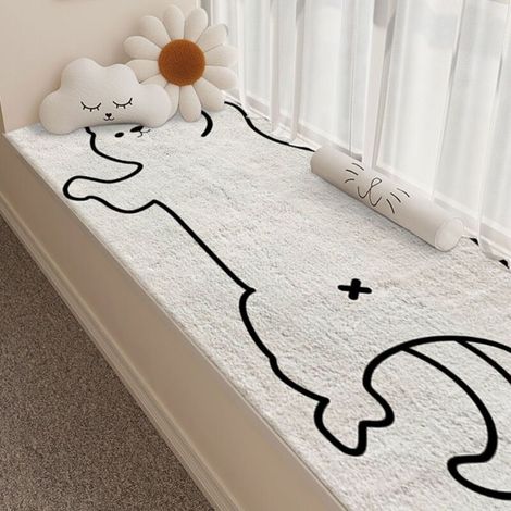 Ede Yoga Little Mimi 50-80cm Imitation cachemire Couverture rafraîchissante en fausse cachemire avec un adorable motif de chat, idéale pour la maison, la chambre, la table de chevet, absorbante, antid (1/4)