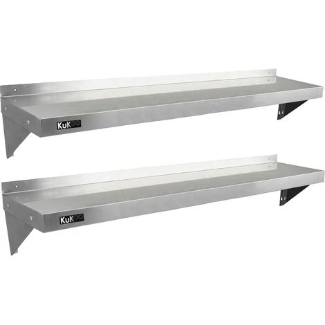 2 x KuKoo Stainless Steel Shelves 1500mm x 300mm