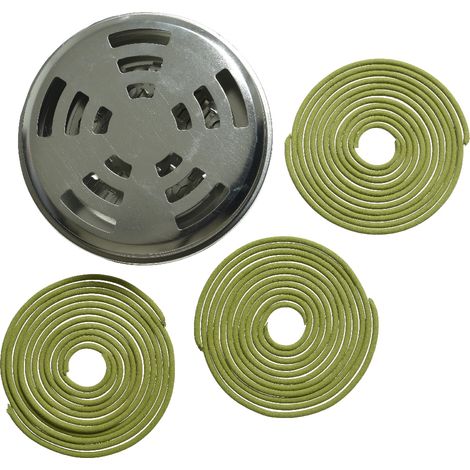 SPIRALE CITRONELLA 6PZ 11CM CON CONTENITORE IN METALLO