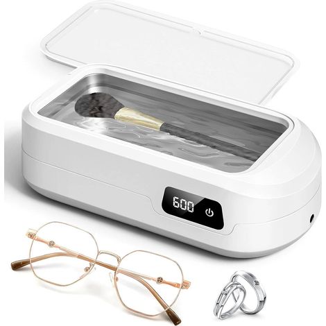 Nettoyeur Ultrason - 49000 Hz - Cuve En Acier Inoxydable 304 De 640 Ml - Pour Lunettes Montres Bijoux - 1 Pièce (1/5)