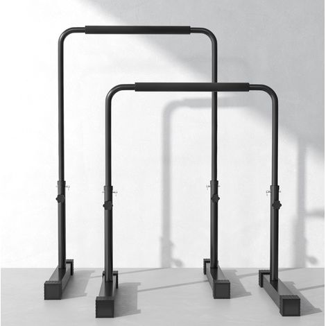 Verstellbare Dip-Barren 70x50x105 cm, Stahl, schwarz, 2er-Set – MEUBLIV (1/5)
