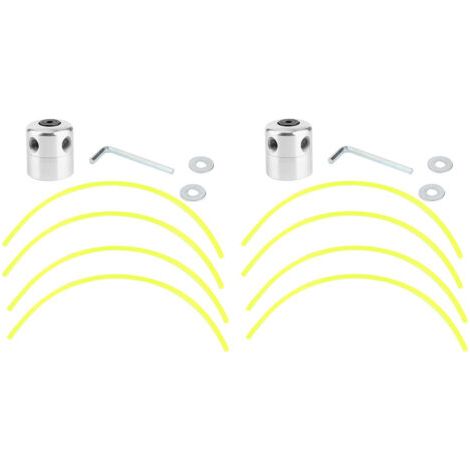 Testina di taglio per luci laterali in alluminio con dado e filo di taglio, set da 2 pezzi