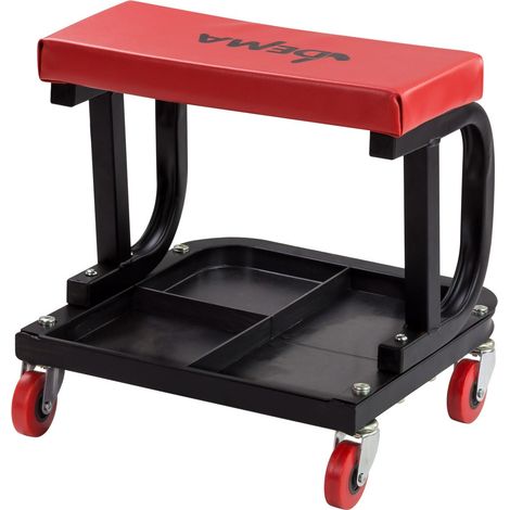 Werkstatthocker Arbeitshocker Industriehocker Roland mit Rollen Ablage Werkzeug (1/5)