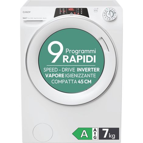 Lavadora Candy RapidO Slim blanco 7 kg 1200 rpm
