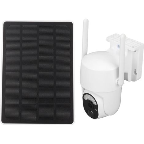 Caméra de sécurité extérieure solaire panoramique et inclinable avec WiFi sans fil, image 4MP, enregistrement vidéo 2,5K, panneau solaire, projecteur, vision nocturne couleur, audio bidirectionnel, ét (1/5)