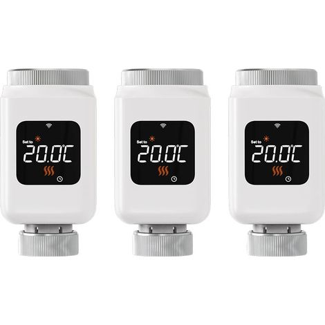 Thermostat de radiateur, télécommande, contrôle vocal, 3PCS (1/2)
