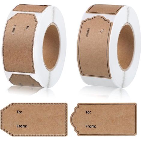 etiquetas adhesivas, Pegatinas en rollo, 300 piezas por rollo, Sellos, Pegatinas decorativas, Pegatinas impermeables, 3 x 5 cm (1/5)