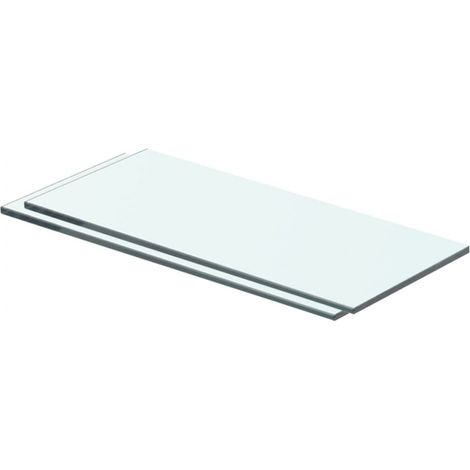 Regalpaneele 2 Stück Glas Transparent 40 x 12 cm