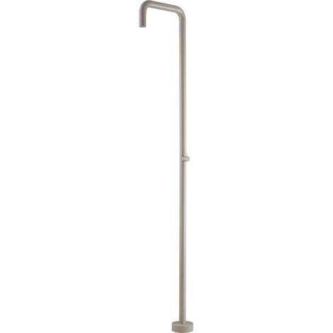 IMEX Doccia piscina en acero 316 color beige modelo UTAH diseno funcional con difusor anticalcare y grifo monomando ideal para jardines y espacios exteriores