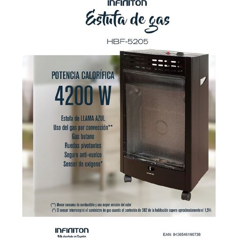INFINITON ESTUFA GAS HBF 5205 Llama Azul