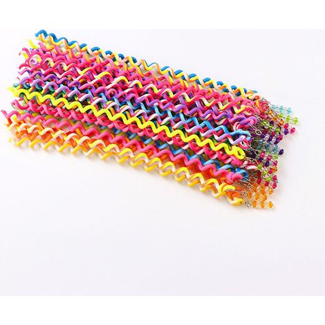 36 trenzas elásticas para el cabello, accesorios para el cabello trenzado, accesorios para el cabello de fiesta multicolores para mujeres y niñas - 6 colores (1/5)