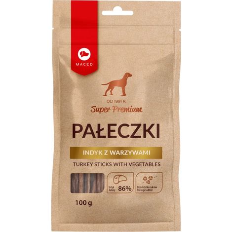 MACED SP BÂTONNETS DE DINDE AUX LÉGUMES DÉLICATESSE POUR CHIEN 100G (1/2)