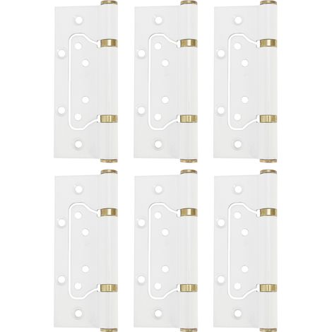 6 pièces Paumelles Fenêtre Porte Anti-Bruit Acier Inoxydable Quincaillerie Maison 10x5,2 cm (1/5)