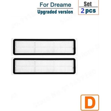 (Filtre 2) Convient aux aspirateurs robots Dreame D9 Bot et L10 Pro : pièces de rechange, brosse principale latérale, filtre et chiffon de nettoyage. Kit d'accessoires pour une utilisation à domicile. (1/4)