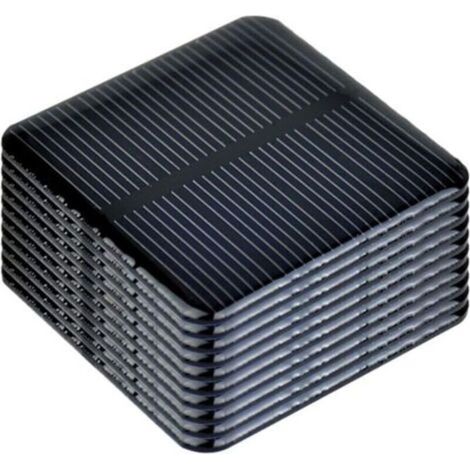 10 Pièces Mini panneau solaire, monocristallines mini cellules solaires 50mm x 50mm 2V 160mA pour charge de panneaux solaires DIY (1/5)