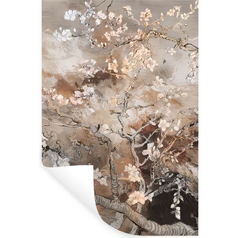 ADHESIVO DE PARED Almendro en flor - Arte - Van Gogh - Beige - Abstracto 40x60 (1/5)