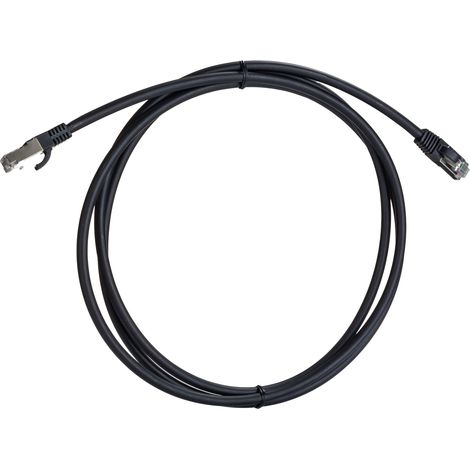 Câble cat 8 catégorie 8 S/FTP RS PRO, Noir, 2m LSZH Avec connecteur Droit LSZH ( Prix pour 1 )