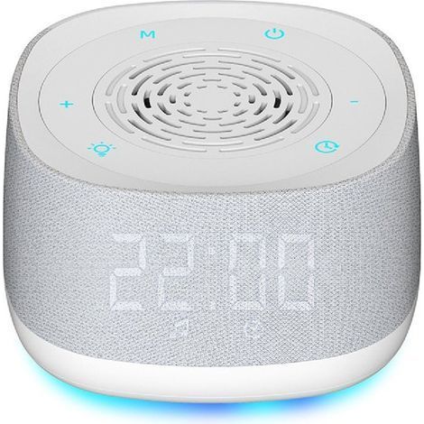 Réveil numérique à double alarme – Volume et luminosité réglables – Écran LED multicolore avec veilleuse – Fonction snooze et sauvegarde de la mémoire – Noir (1/5)