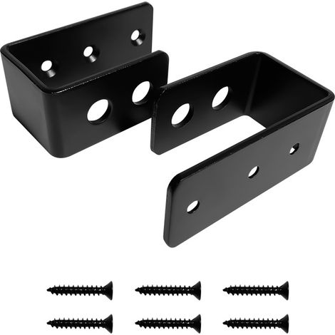 Support en U pour montage mural support de loquet DIY fixation de porte ouverte support en fer pour porte extérieure sécurité-2pcs (1/4)