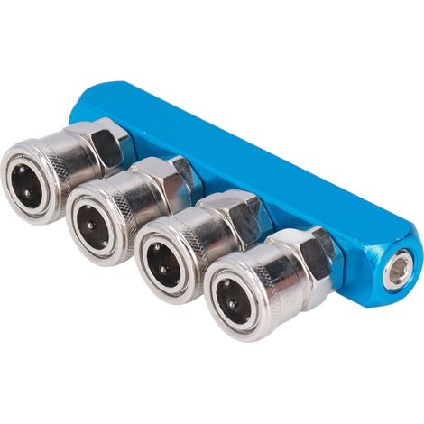 Distributeur d'air G1/4 droit, répartiteur de tuyau pneumatique avec raccord, manifold SML-4 (1/5)