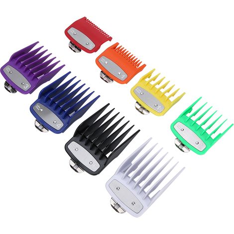 Ensemble de 8 sabots de guidage et de guides de coupe de rechange pour tondeuses à cheveux WAHL (1/5)