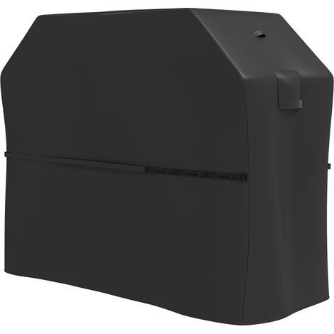Grillabdeckung BBQ Abdeckung Wetterfest Gasgrill Abdeckhaube mit Klettverschlüssen, 600D Oxford, Schwarz, 147 x 61 x 122cm