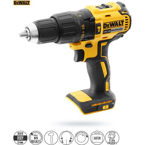 Perceuse-visseuse DeWALT DCD778N 18V à percussion 65Nm BL carton (1/4)