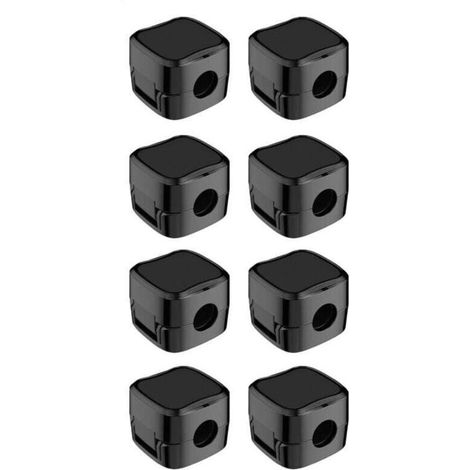 Set di 8 organizer magnetici per cavi con clip autoadesive, ideali per riporre cavi di ricarica USB e cavi di alimentazione, per casa e ufficio (nero)